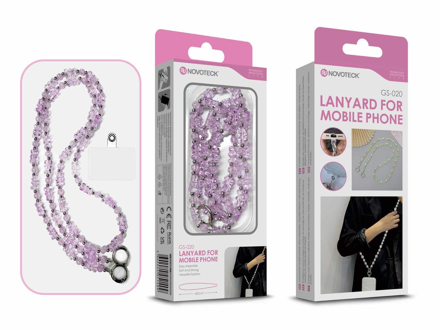 Cordão Fashion Universal para Telemóvel GS-020 ROXO