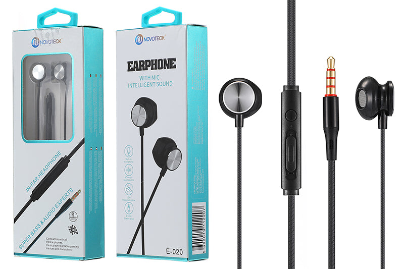 E-020 Auriculares Metal Com Micro
