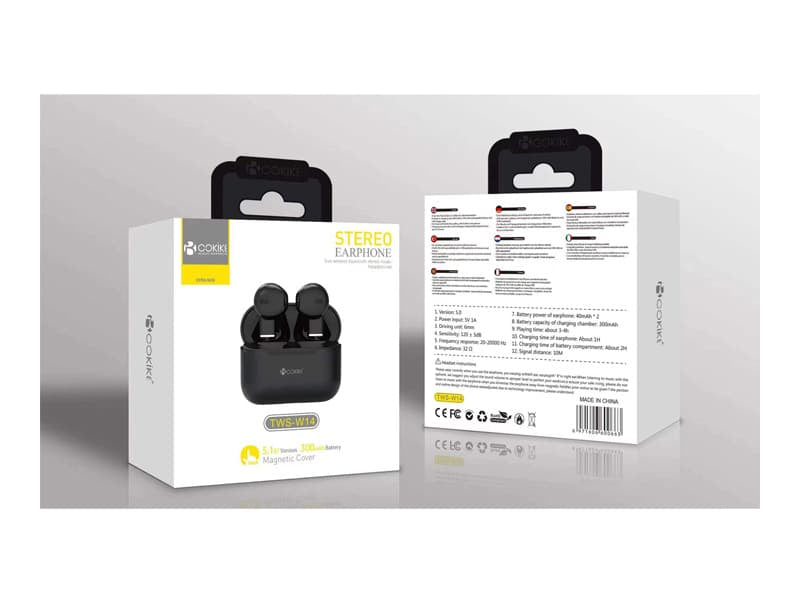 TWS-W14 Auriculares Negro Bluetooth Airpods