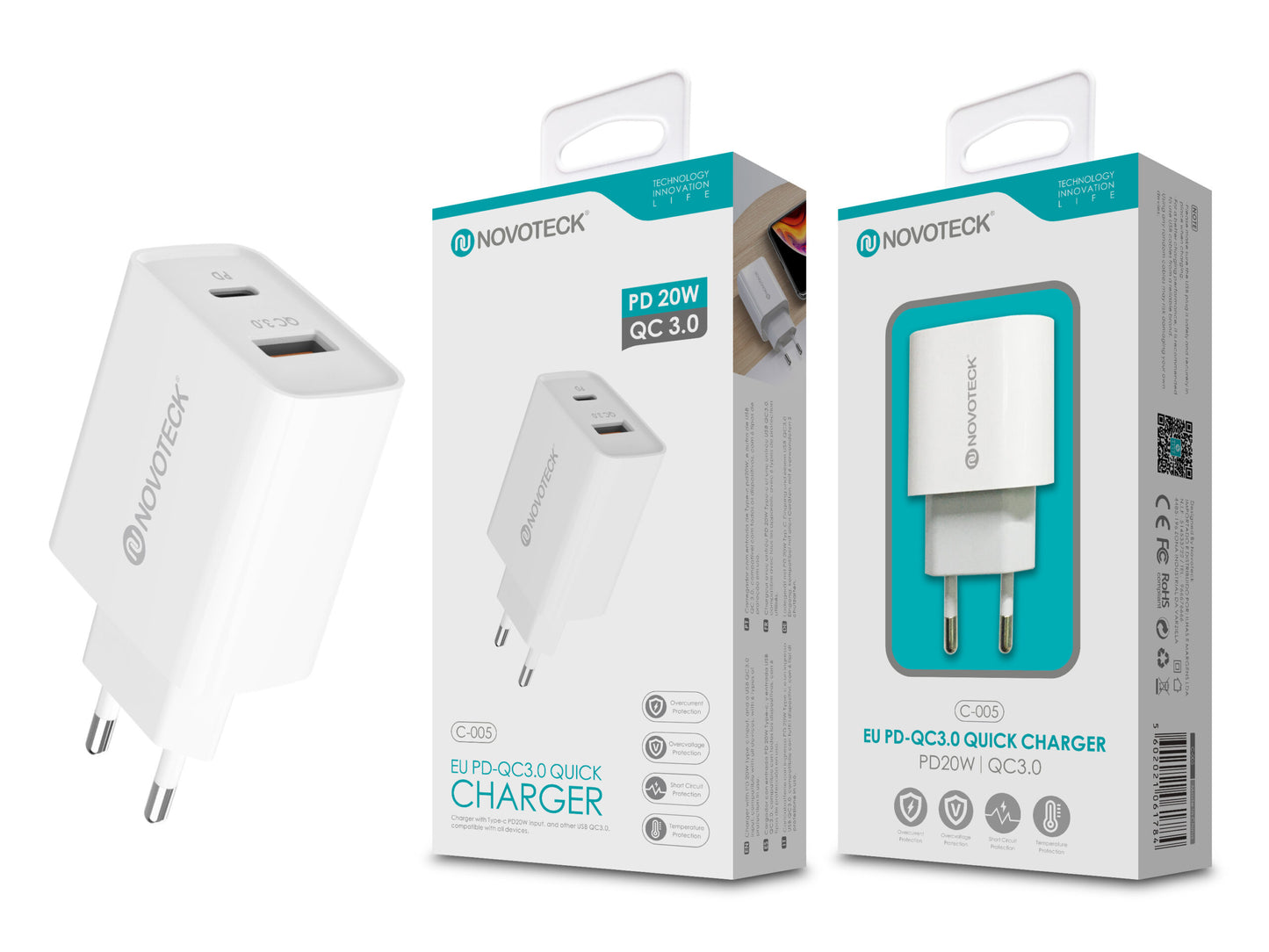 Adaptador Pd20W + Qc 3.0 C-005