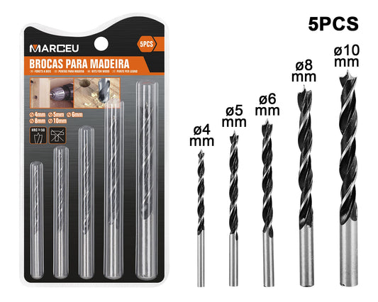 Conjunto de brocas para madeira de 5pcs