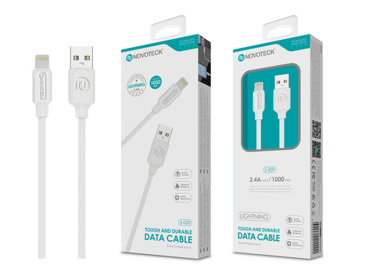 Cabo Lightning Branco 2.4A 1M S-009