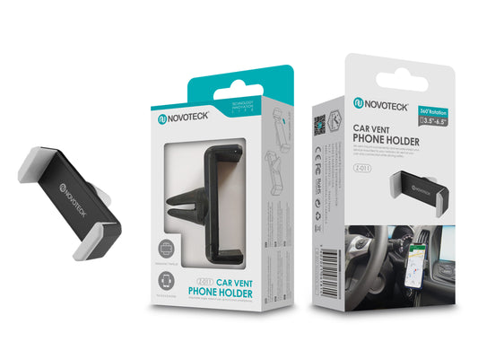 Suporte para Telemóvel de Ventilação Cinza-Negro Z-011 Rotação 360
