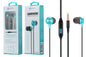 E-018 Auriculares Metal Com Micro Azul
