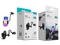 Suporte Universal de Telemóvel para Carro Novoteck Z-027 - Rotação 360°, Braço Flexível, Ventosa com Bloqueio, Design Elegante
