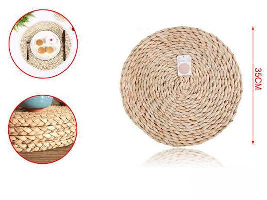 Individual de Mesa Redondo em Fibra Natural 35cm
