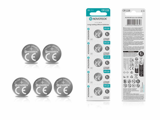 Bateria de Lítio CR1220 3V – Pack com 5 Unidades BL-24