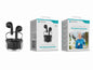 Auriculares Bluetooth TWS Negro BT-010 – Estojo de Carregamento Transparente, Design Moderno