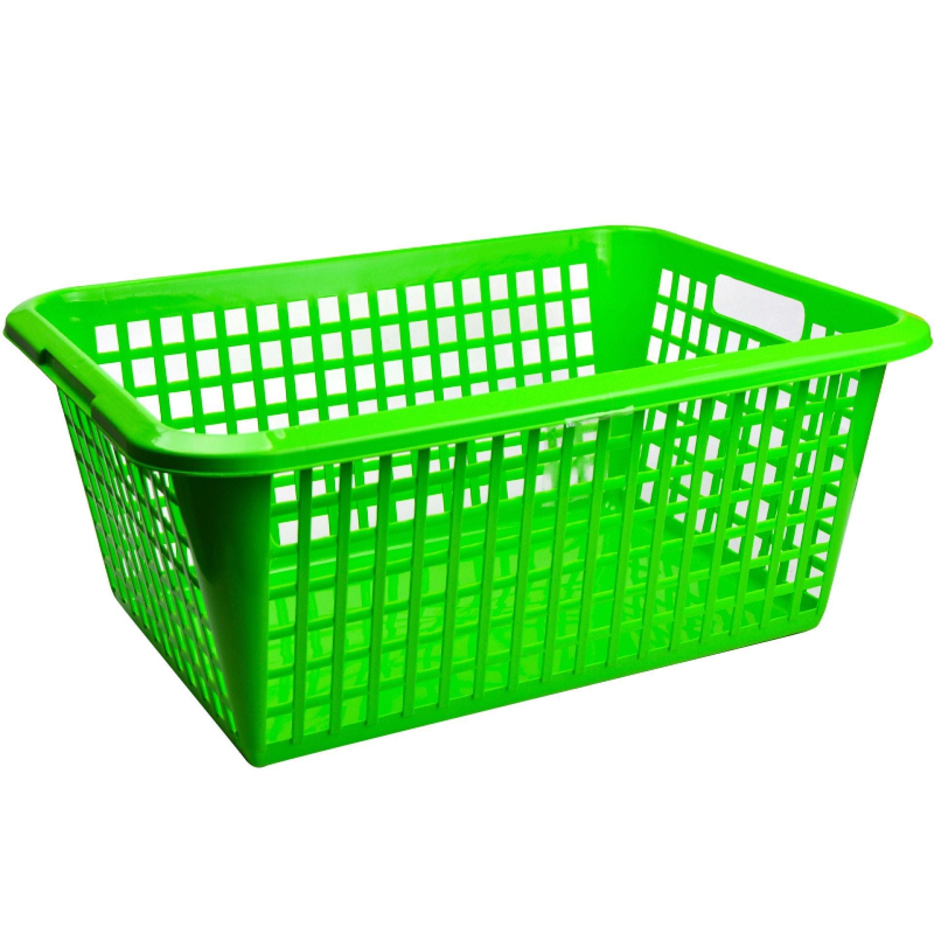 CESTO PLÁSTICO VERDE ALTO PARA ROUPA