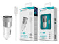 Kit Carregador Automóvel 2.4A 2 USB Branco com Cabo Type-C Q-001T