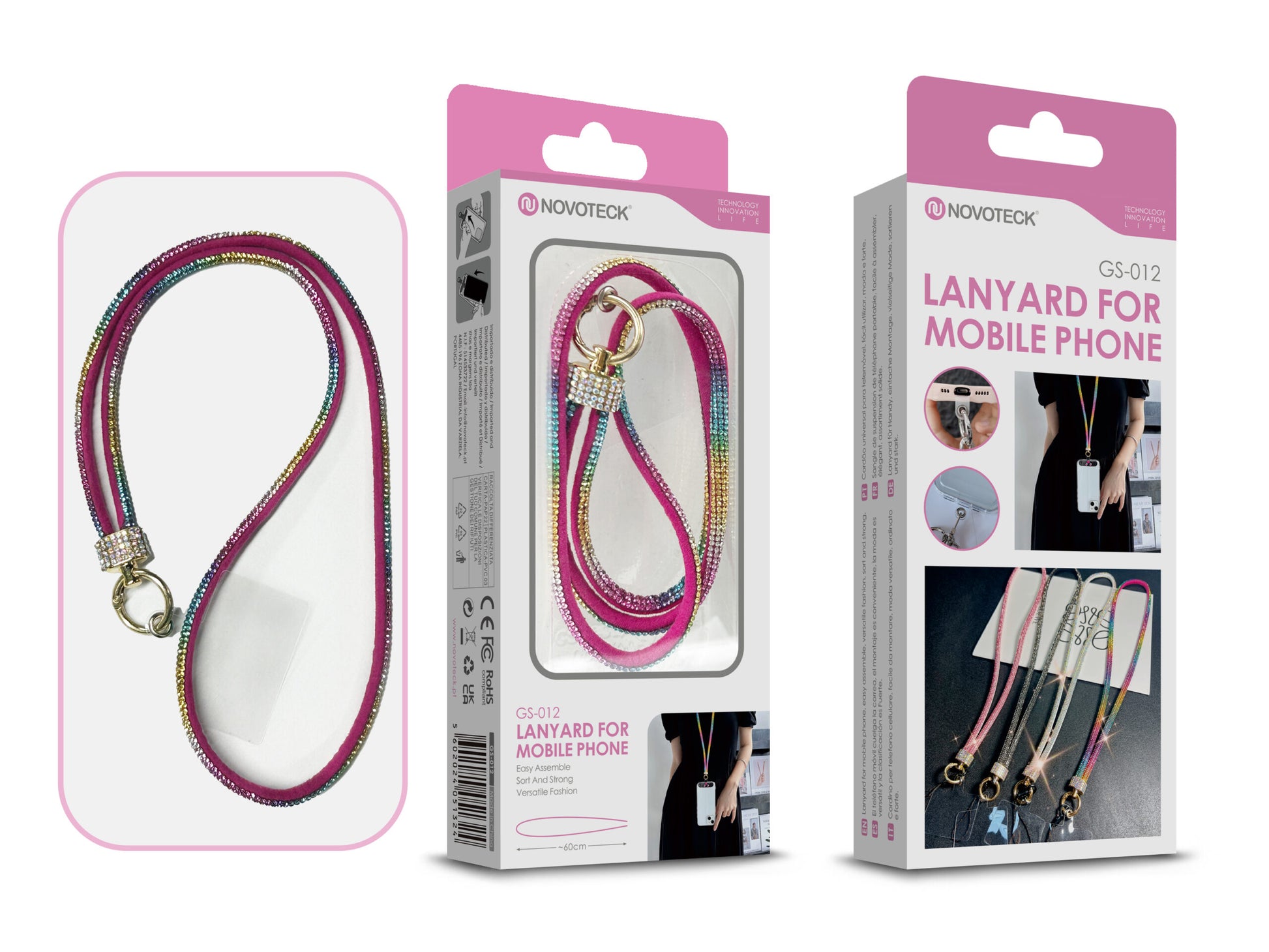 Cordão Fashion Universal para Telemóvel GS-012 ARCO-IRIS