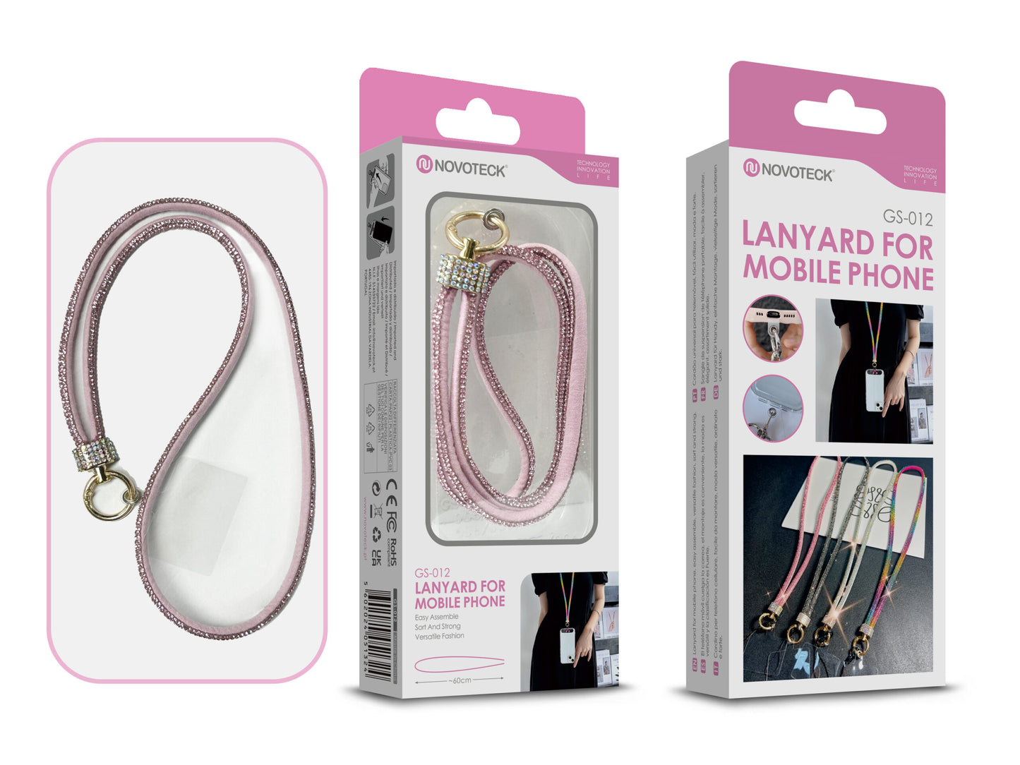 Cordão Fashion Universal para Telemóvel GS-012 ROSA