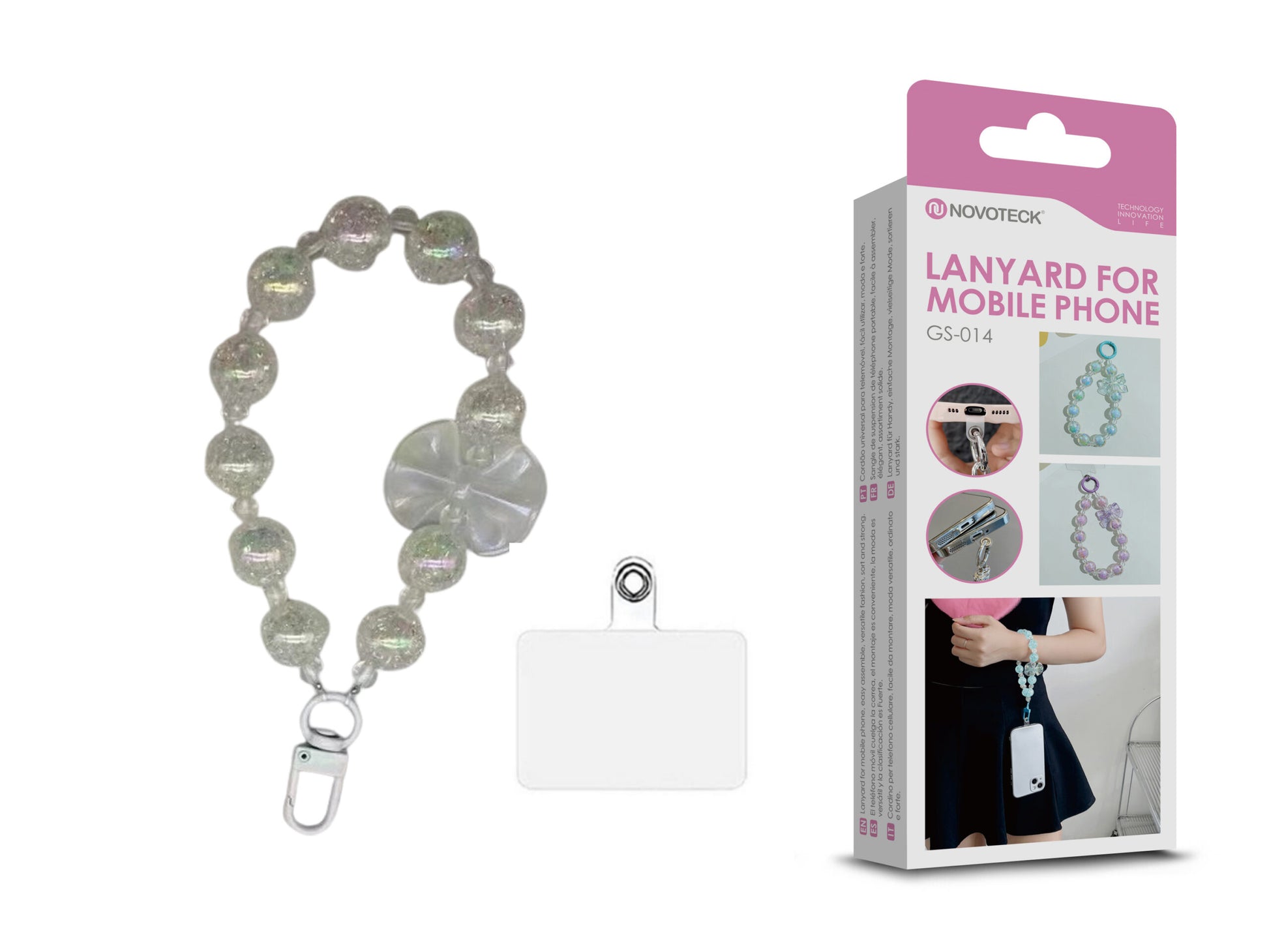 Cordão Fashion Universal para Telemóvel GS-014 BRANCO