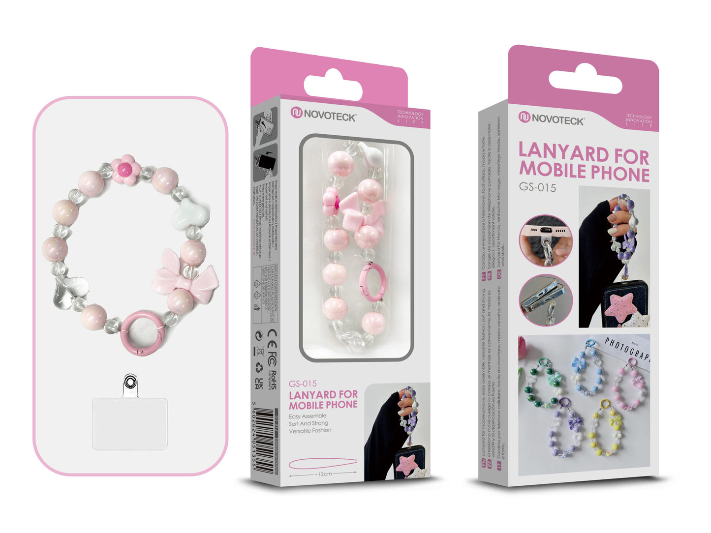 Cordão Fashion Universal para Telemóvel GS-015 ROSA