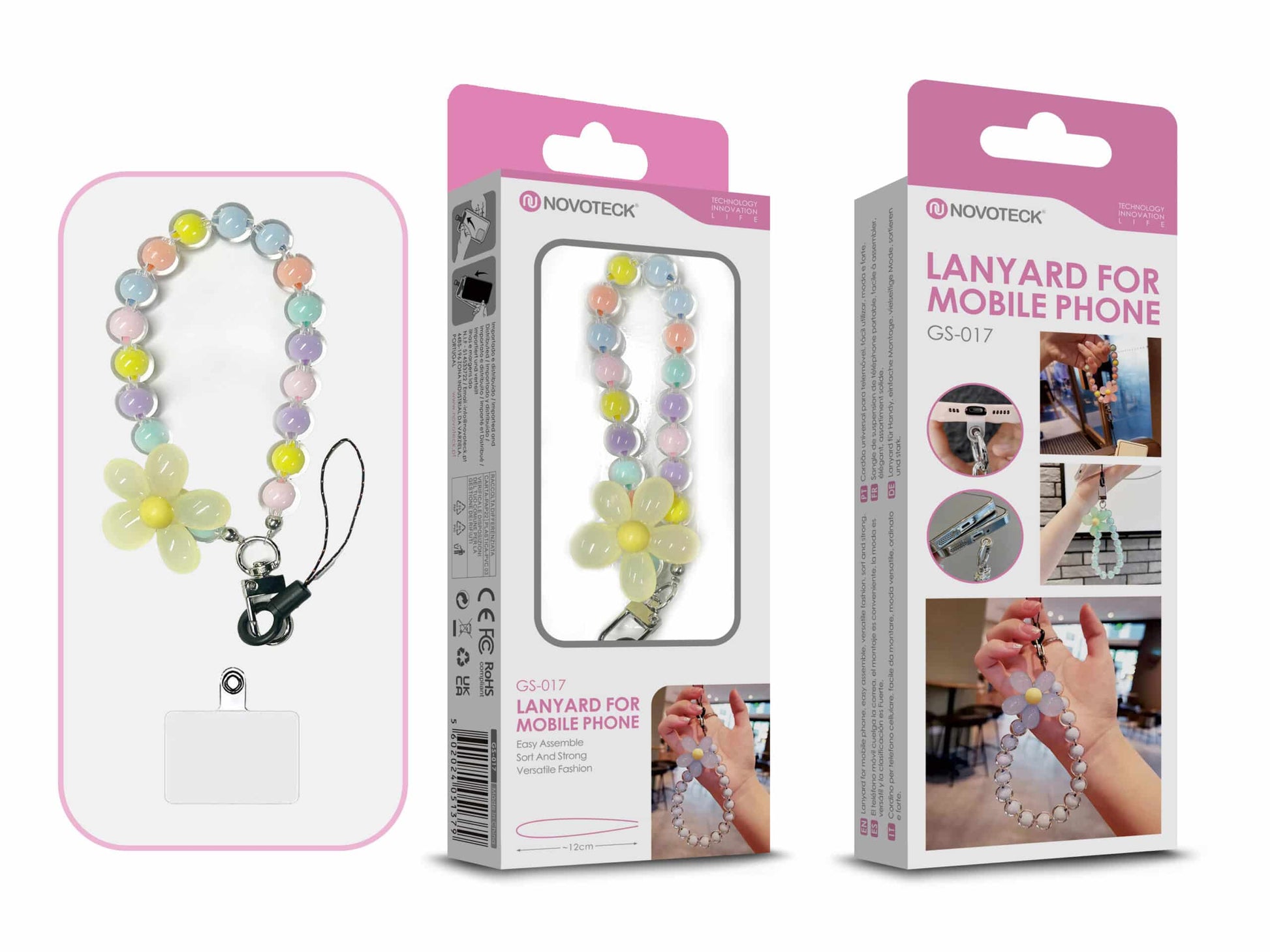Cordão Fashion Universal para Telemóvel GS-017 ARCO-IRIS