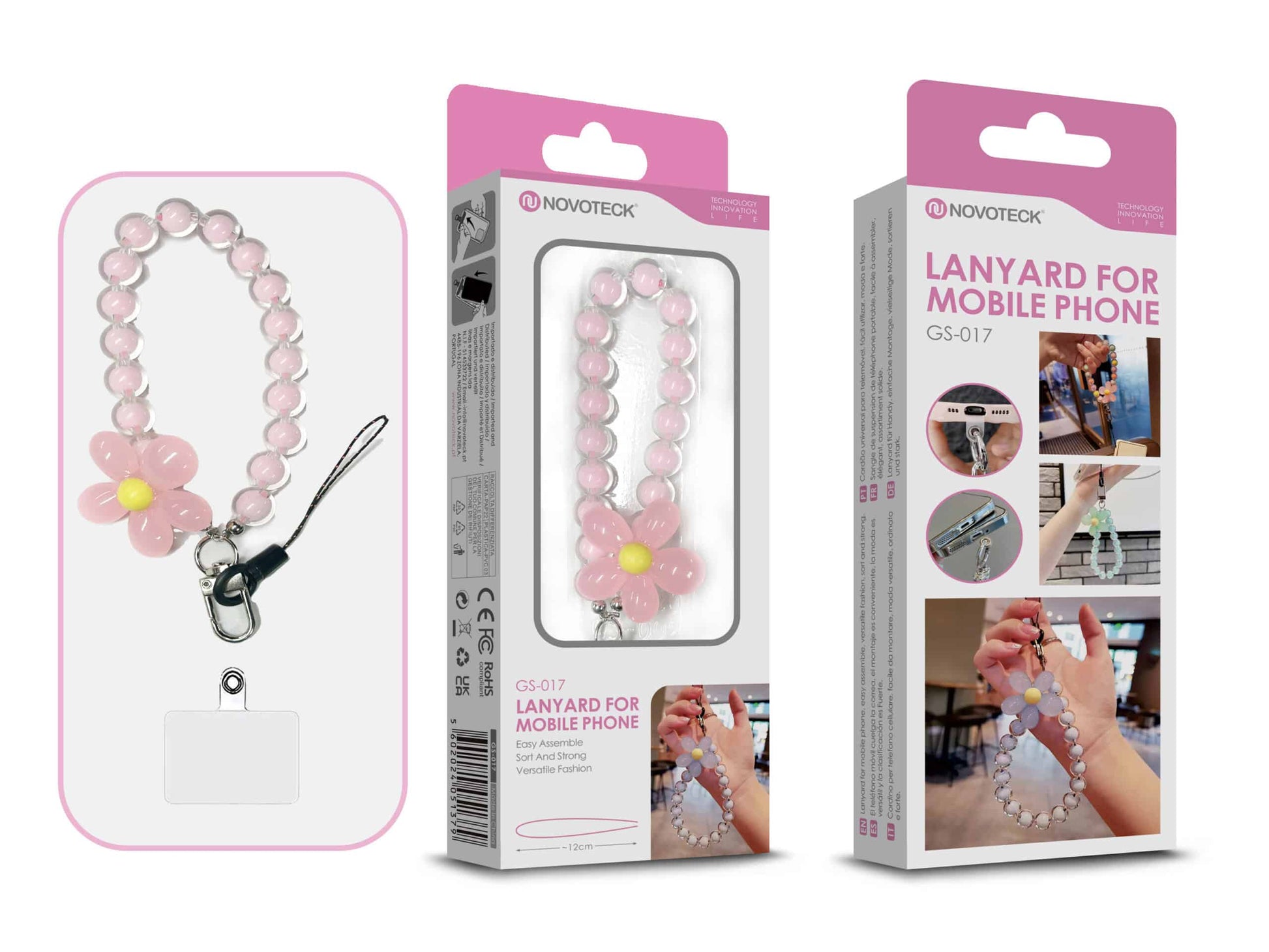 Cordão Fashion Universal para Telemóvel GS-017 ROSA