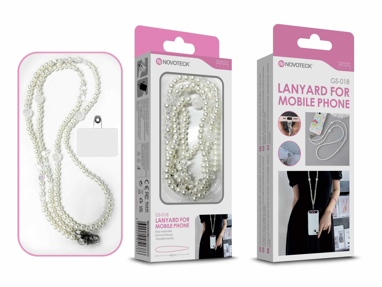 Cordão Fashion Universal para Telemóvel GS-018 BRANCO