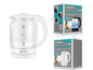 Chaleira Elétrica de Vidro HA-002 Branco - 1,8L, 1500W, Iluminação LED, Proteção Contra Fervura a Seco
