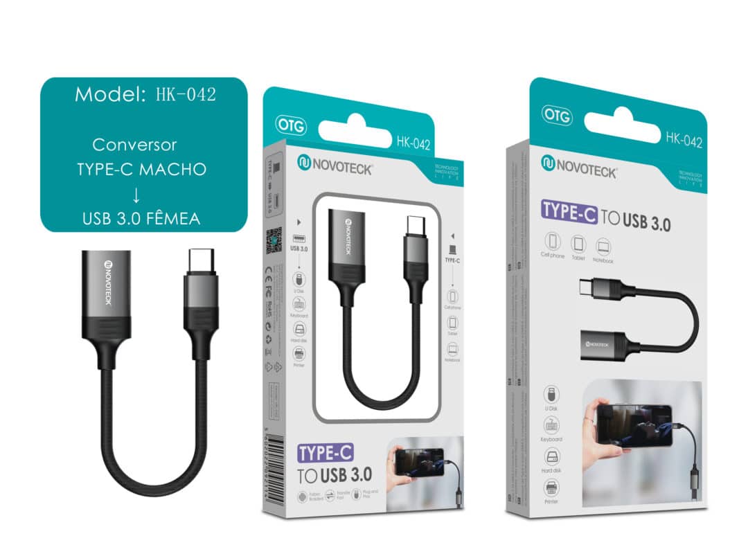 Adaptador NOVOTECK Tipo-C para USB 3.0 OTG HK-042