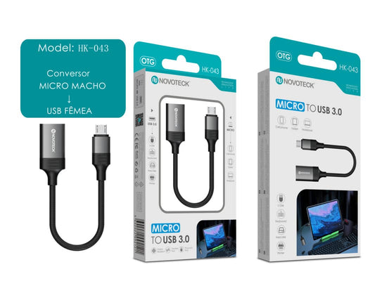 Conversor NOVOTECK Micro USB para USB 3.0 HK-043