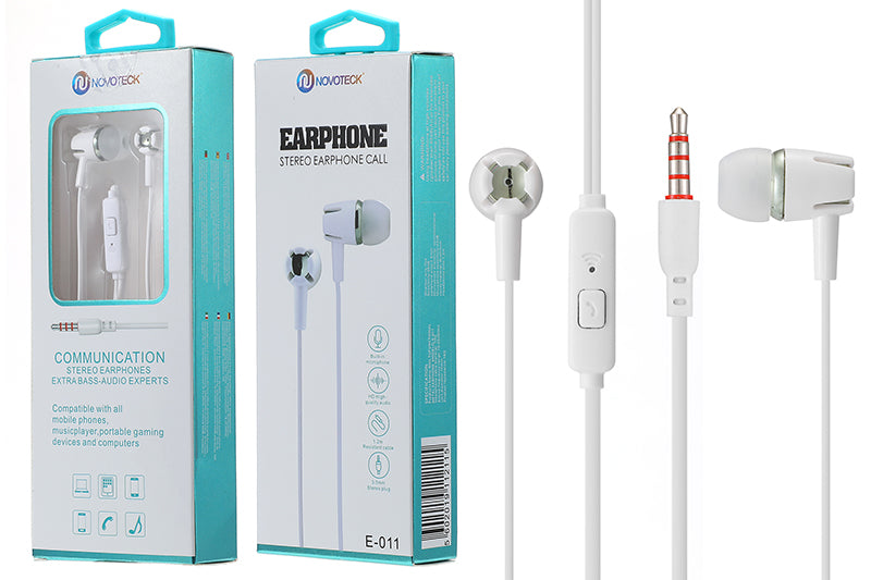 E-011 Auriculares Com Micro 1.20M Castanho