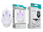 Rato Óptico Iluminado Branco JS-006 com Fio - 1600 DPI Ajustável, Design Ergonómico, Plug-and-Play