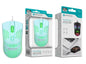 Rato Óptico Verde Mini-Perfurados com Fio JS-007