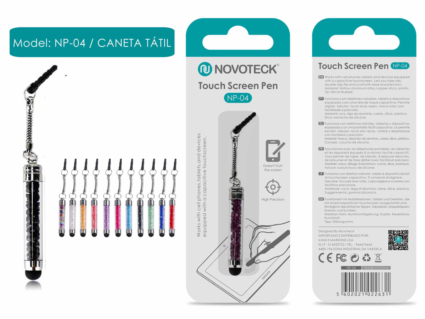 Caneta Tátil Mini Brilhante NP-04
