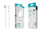Cabo Type-C Branco 5A 50W 1M S-048 com Luz Indicador