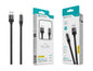 Cabo de Dados Lightning 3.4A,1.2m,OD 6.0 Super Grosso,Negro,Alta Durabilidade S-079