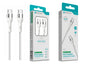 Cabo de Dados Trançado Nylon 3.1A Carregamento Rápido Branco USB-C to Type-C 1.0M