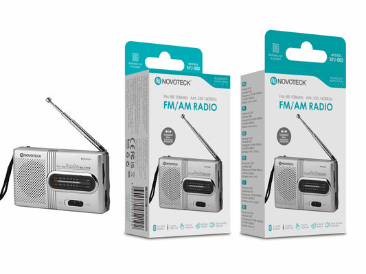 Rádio Portátil FM/AM com Design Clássico e Entrada para Auriculares SYJ-002