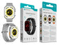 Smartwatch Prateado SWA02 com Funções Inteligentes, Monitoramento de Saúde, Conexão Bluetooth e Design Moderno