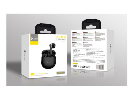 TWS-W12 Auriculares Negro Bluetooth Airpods