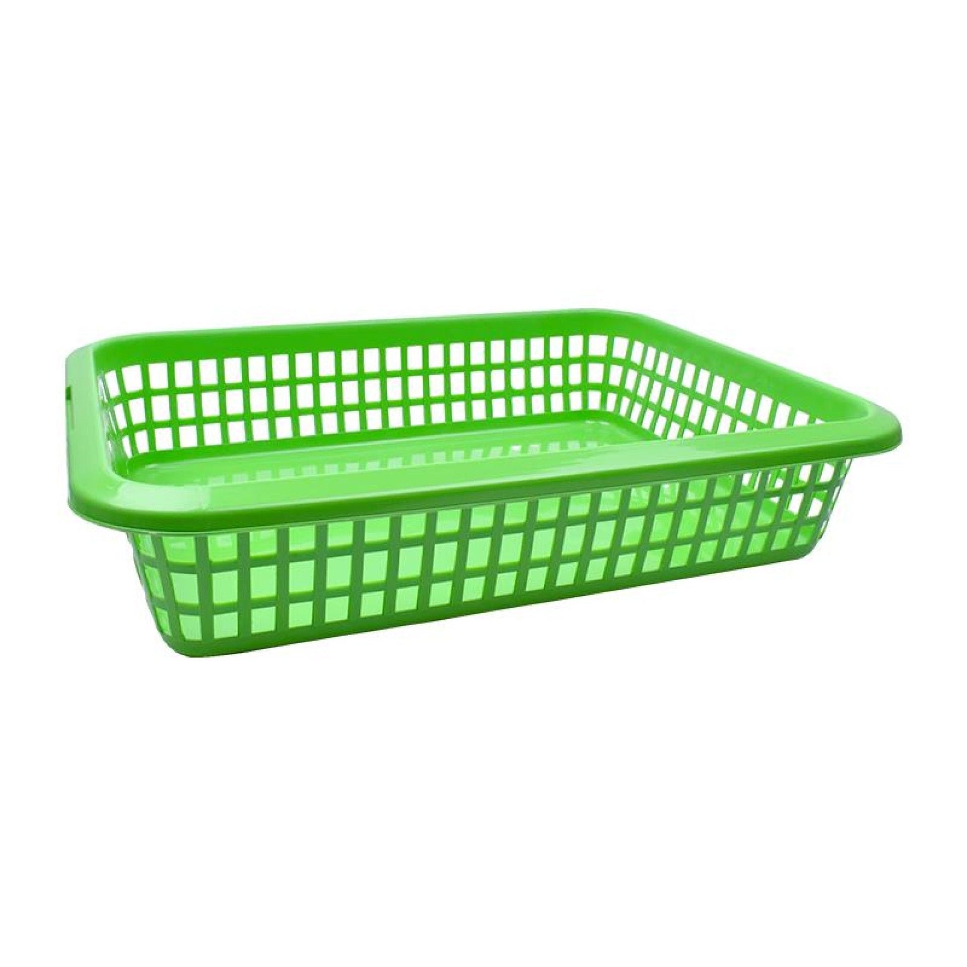 CESTO PLÁSTICO BAIXO PARA ROUPA