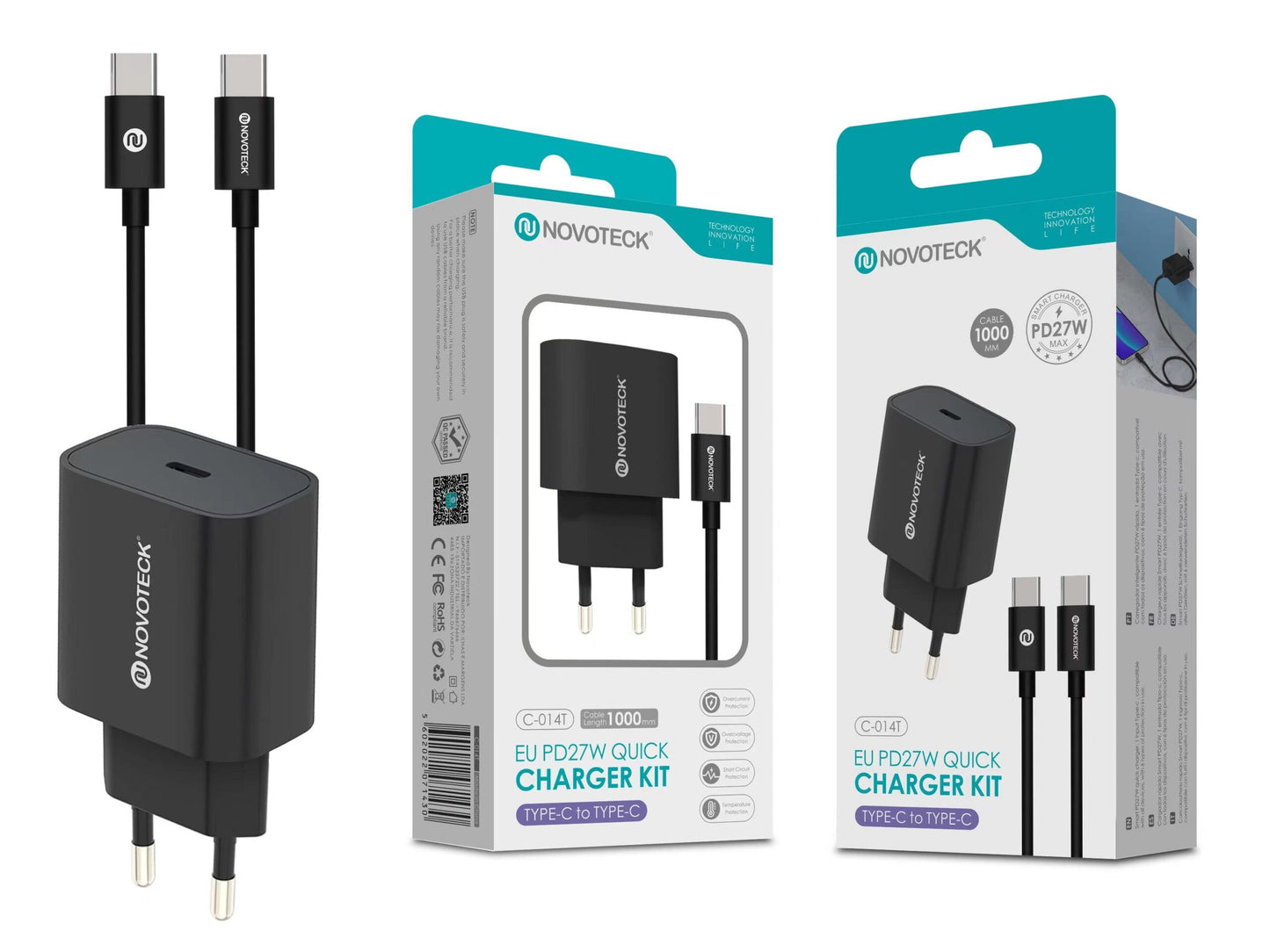 Carregador USB-C com Cabo Type-C to Type-c PD20W All Compatible C-014T