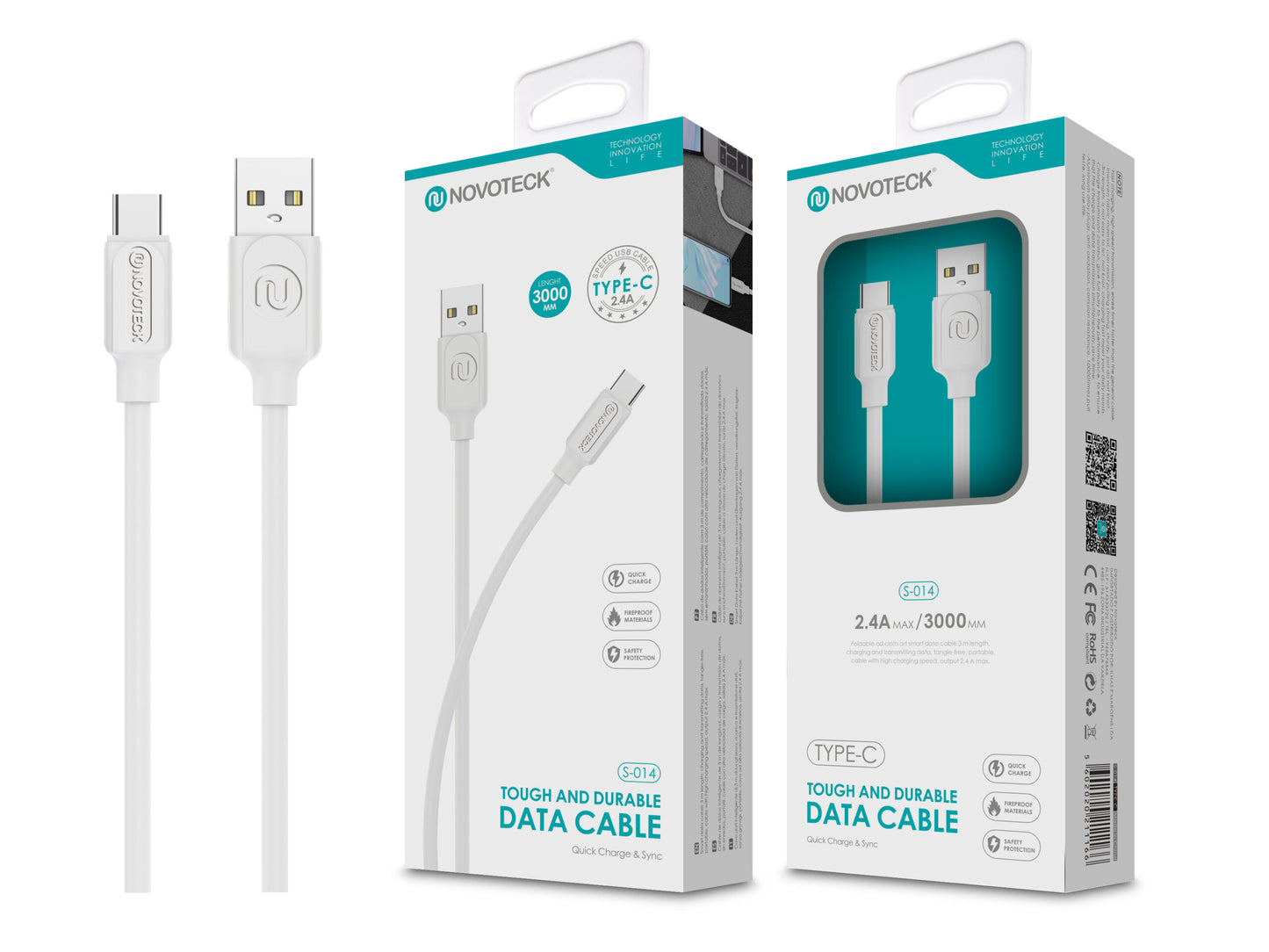 Cabo Type-C 2.4A 3M S-014
