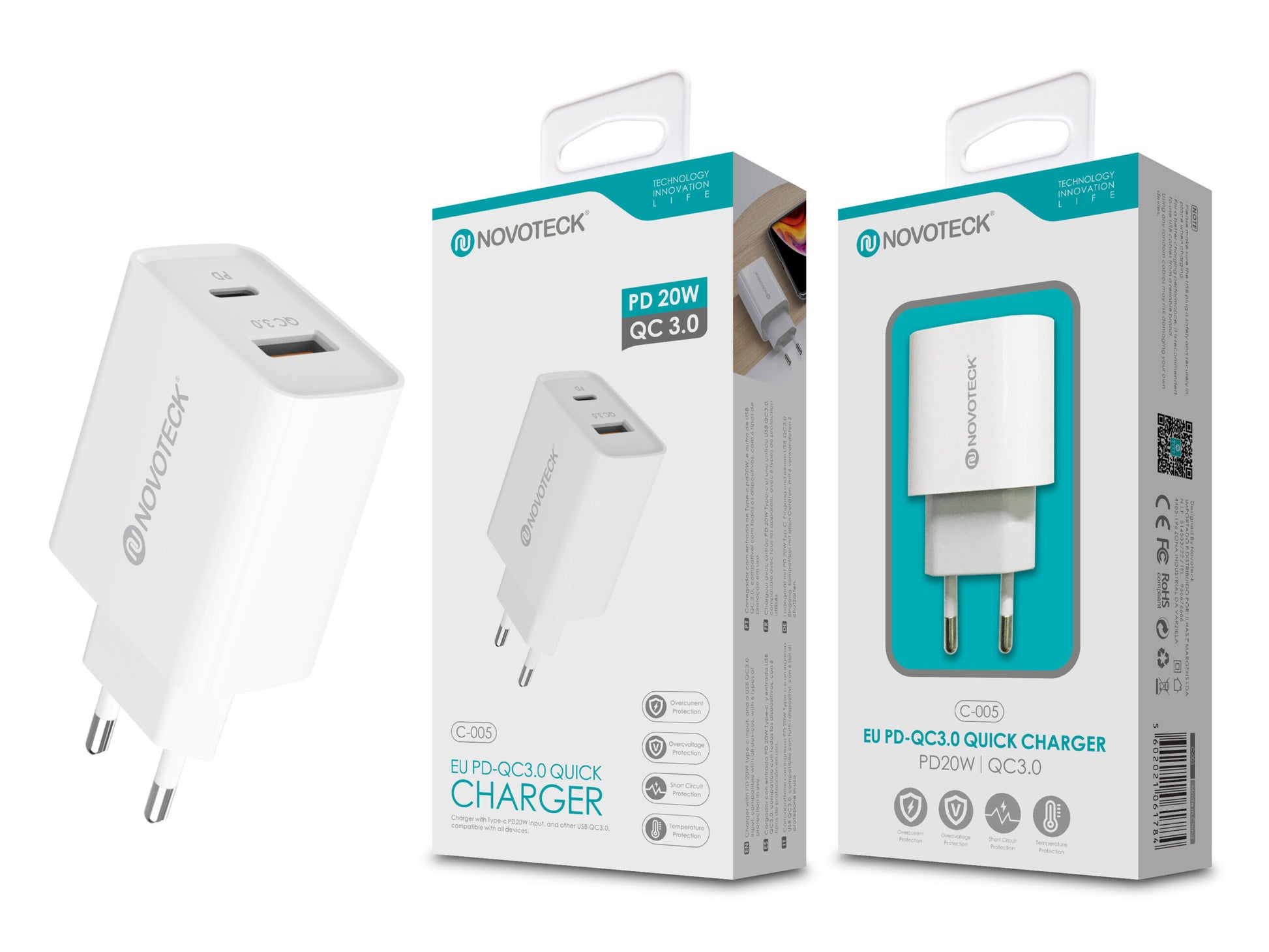 Adaptador Pd20W + Qc 3.0 C-005