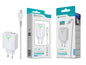 Carregador com Cabo Micro Branco 2.4A 2 USB Ic Smart C-006V
