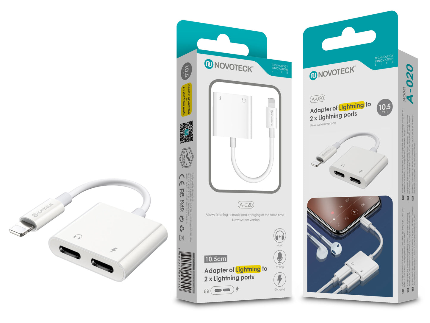 Conversor Lightning 1 To 2 NOVOTECK A-020