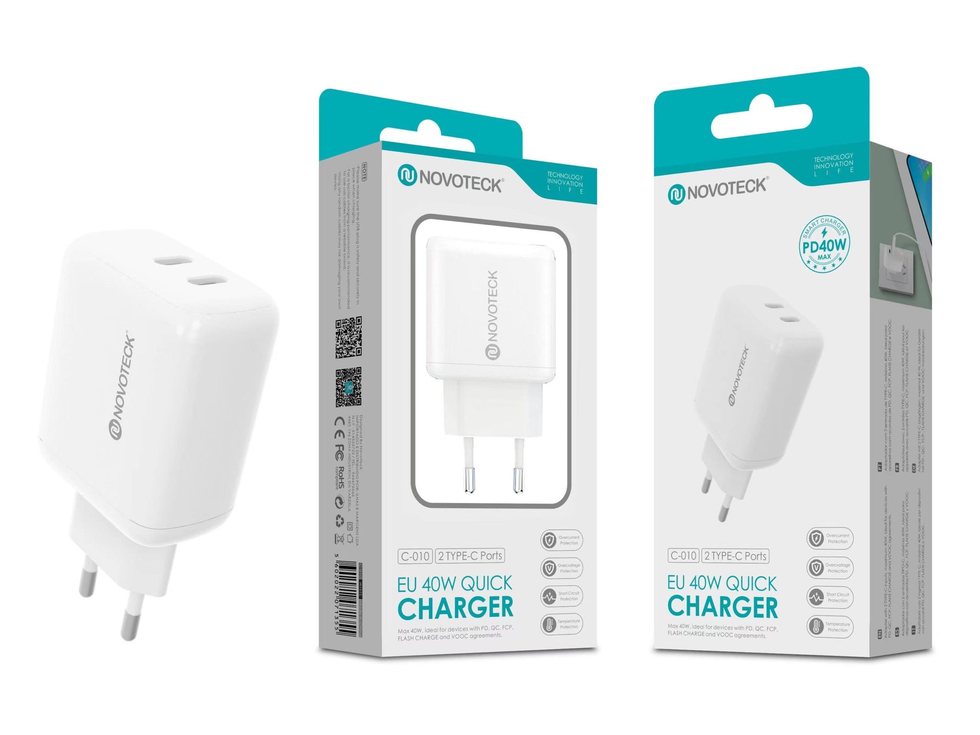 Carregador USB-C PD 40W (20W*2) C-010